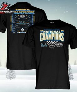 UCLA Bruins 2026 NCAA Women’s Basketball National Champions Bracket Two Sided Unisex T-Shirt