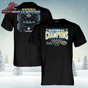UCLA Bruins 2026 NCAA Women’s Basketball National Champions Bracket Two Sided Unisex T-Shirt