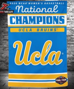 UCLA Bruins 2026 NCAA Women’s Basketball National Champions Double Sided Garden House Flag