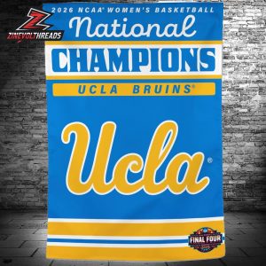 UCLA Bruins 2026 NCAA Women’s Basketball National Champions Double Sided Garden House Flag