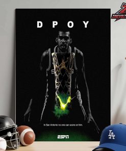 Victor Wembanyama Is The First-Ever UNANIMOUS Defensive Player Of The Year In San Antonio No One Can Score On Him Home Decor Poster Canvas