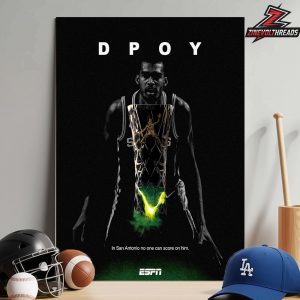 Victor Wembanyama Is The First-Ever UNANIMOUS Defensive Player Of The Year In San Antonio No One Can Score On Him Home Decor Poster Canvas