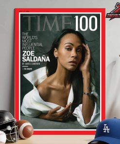 Zoe Saldana By James Cameron Magazine Cover Time 100 The World’s Most Influential People Home Decor Poster Canvas