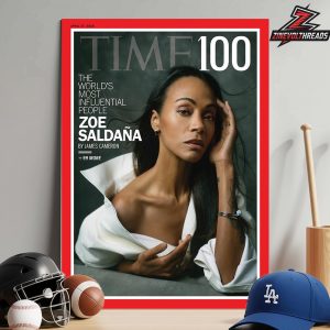 Zoe Saldana By James Cameron Magazine Cover Time 100 The World’s Most Influential People Home Decor Poster Canvas