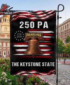 250th Anniversary American Independence Day Philadelphia Keystone State Liberty Bell 1776 2026 Garden House Flag