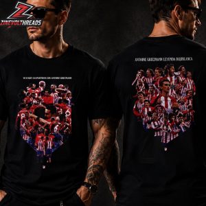 Antoine Griezmann Leyenda Rojiblanca Shirt Atletico Madrid Tribute Graphic Tee Two Sided Unisex T-Shirt