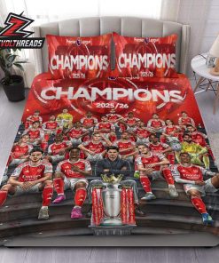 Arsenal Are The Premier League 2025-26 Champions Since The Invicibles Bedding Set