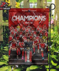 Arsenal Are The Premier League 2025-26 Champions Since The Invicibles Garden House Double Sided Flag