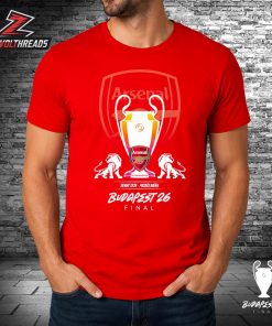 Arsenal Budapest 26 UCL Final Versus Paris Saint-Germain At Puskas Arena On May 30th Unisex T-Shirt