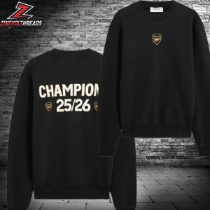 Arsenal Premier League Champions 2025-26 Sweatshirt Two Sided Unisex T-Shirt