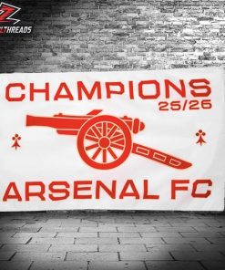 Arsenal Premiere League 2025-26 Champions Garden House Double Sided Flag