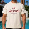 Arsenal Premier League Champions Trophy 2025-26 Red Two Sided Unisex T-Shirt Arsenal Premier League Champions Trophy 2025-26 Red Two Sided Unisex T-Shirt