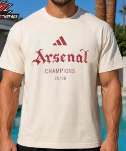 Arsenal adidas Premier League 2025-26 Winners Unisex T-Shirt