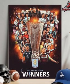Aston Villa Istanbul UEFA Europa League Winners 2026 UEL Champions Home Decor Poster Canvas