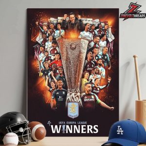 Aston Villa Istanbul UEFA Europa League Winners 2026 UEL Champions Home Decor Poster Canvas