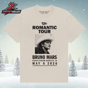 Bruno Mars Nashville The Romantic Limited Edition Tour Tee At Nissan Stadium On May 6th Unisex T-Shirt