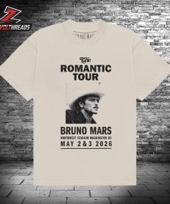 Bruno Mars 2026 Washington DC The Romantic Limited Edition Tour Tee At Northwest Stadium On May 2nd And 3rd Unisex T-Shirt