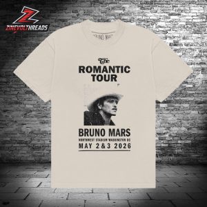 Bruno Mars 2026 Washington DC The Romantic Limited Edition Tour Tee At Northwest Stadium On May 2nd And 3rd Unisex T-Shirt
