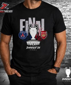 Budapest 26 UCL Final Paris Saint-Germain Versus Arsenal Unisex T-Shirt