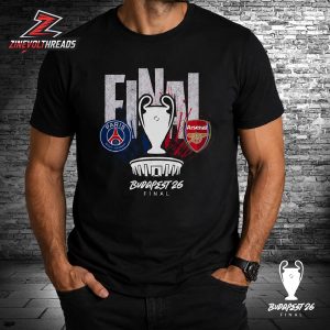 Budapest 26 UCL Final Paris Saint-Germain Versus Arsenal Unisex T-Shirt