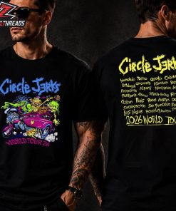Circle Jerks 2026 World Tour Tee Merchandise Limited Two Sided Unisex T-Shirt