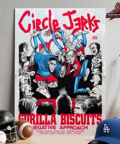 Circle Jerks x Gorilla Biscuits Tour Poster 2026 North America Tour Merch Home Decor Poster Canvas