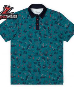 Disney Hookd It RSVLTS All-Day Polo Shirt Peter Pan Captain Hook Pirate Polo