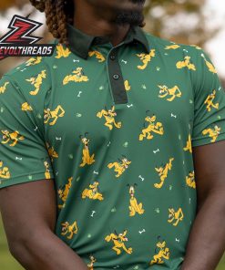 Disney Pluto On The Green RSVLTS All-Day Polo Shirt Funny Disney Dog Golf Polo