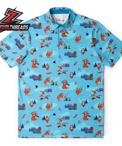 Disney A Goofy Movie Gone Footin RSVLTS All-Day Polo Shirt Fishing Camping Disney Inspired Polo