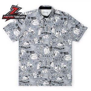 Disneys Pluto 95th Loyal Since 1930 RSVLTS All-Day Polo Shirt Vintage Pluto Comic Polo