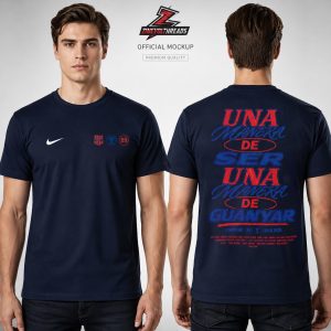 FC Barcelona Campions De LLiga 2026 Champions Una Manera De Ser Una Manera De Guanyar Two Sided Unisex T-Shirt