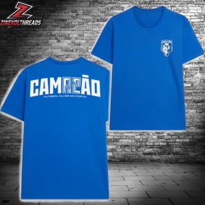 FC Porto Dragão Champion 25-26 Blue Tee Portugal Champions Two Sided Unisex T-Shirt