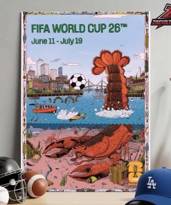 FIFA World Cup 2026 Boston Host City Poster Merch Home Decor Poster Canvas