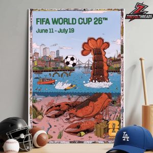 FIFA World Cup 2026 Boston Host City Poster Merch Home Decor Poster Canvas