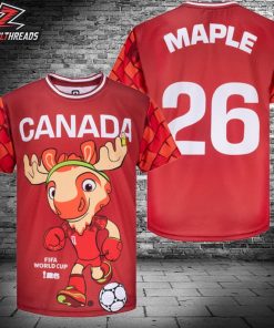 FIFA World Cup 2026 Canada Maple Mascot Merch Limited All Over Print Shirt