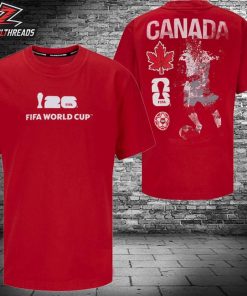 FIFA World Cup 2026 Canada Rise and Strike Tee Merch Two Sided Unisex T-Shirt