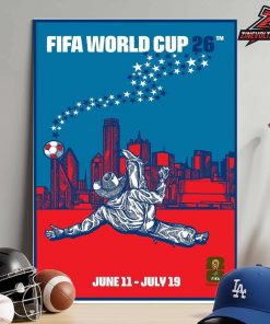 FIFA World Cup 2026 Dallas Host City Poster Merch Home Decor Poster Canvas