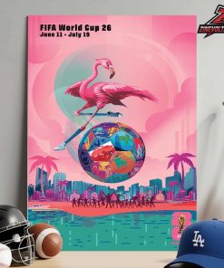 FIFA World Cup 2026 Miami Host City Poster Merch Home Decor Poster Canvas