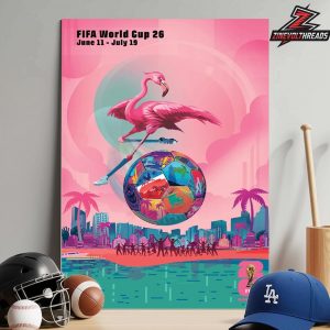 FIFA World Cup 2026 Miami Host City Poster Merch Home Decor Poster Canvas