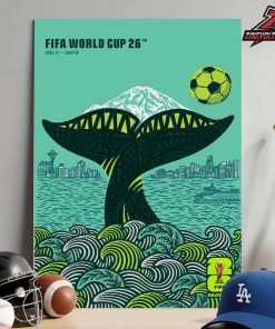 FIFA World Cup 2026 Seattle Host City Poster Merch Home Decor Poster Canvas