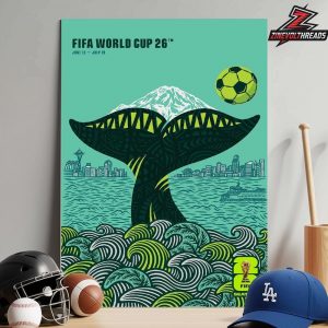 FIFA World Cup 2026 Seattle Host City Poster Merch Home Decor Poster Canvas