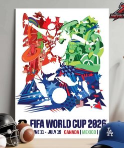 FIFA World Cup 2026 Tournament Poster Merch Home Decor Poster Canvas