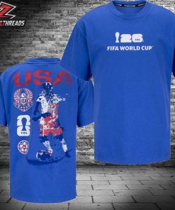FIFA World Cup 2026 USA Rise and Strike Tee Merch Two Sided Unisex T-Shirt