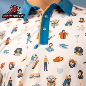 Happy Gilmore Happy Things RSVLTS All-Day Polo Shirt Funny Golf Movie Inspired Polo