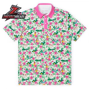 Happy Gilmore Otto Grotto RSVLTS All-Day Polo Shirt Tropical Golf Comedy Inspired Polo