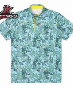 Happy Gilmore Play It Where It Lies RSVLTS All-Day Polo Shirt Tropical Golf Comedy Inspired Polo