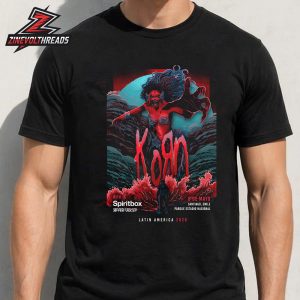 Korn Latin America 2026 Tour Artwork Poster At Parque Estadio Nacional Santiago Chile On May 8th Unisex T-Shirt