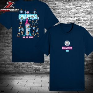 Manchester City Women’s Super League Champions 2025-26 Navy Tee Merchandise Limited Two Sided Unisex T-Shirt