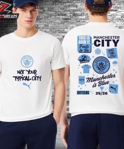 Manchester City Women’s Super League Champions 2025-26 Parade Tee Not Your Typical City Two Sided Unisex T-Shirt