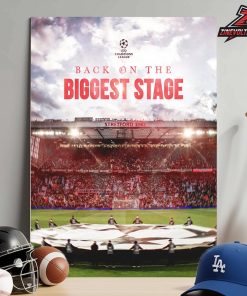 Manchester United Back On The Biggest Stage UEFA Champions League 2026-2027 Home Decor Poster Canvas